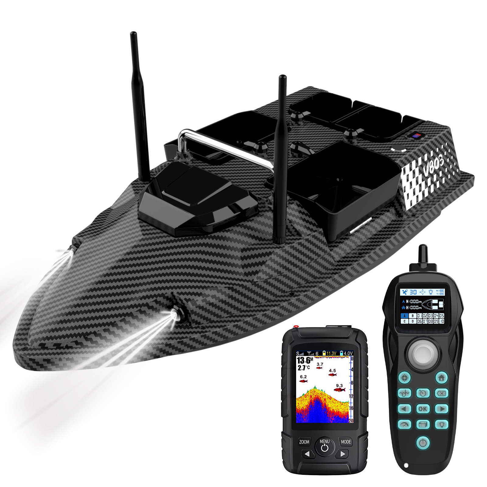 Fish Finder Gps - V803Pro GPS Enabled Remote Control Bait