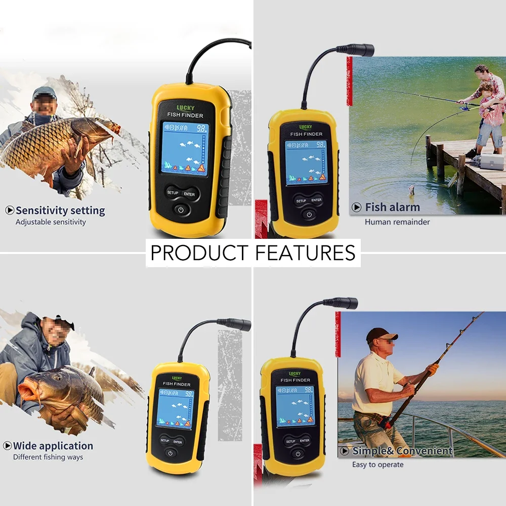Lucky LCD Color Screen Portabl - Fish Finder Portable 评论和价格